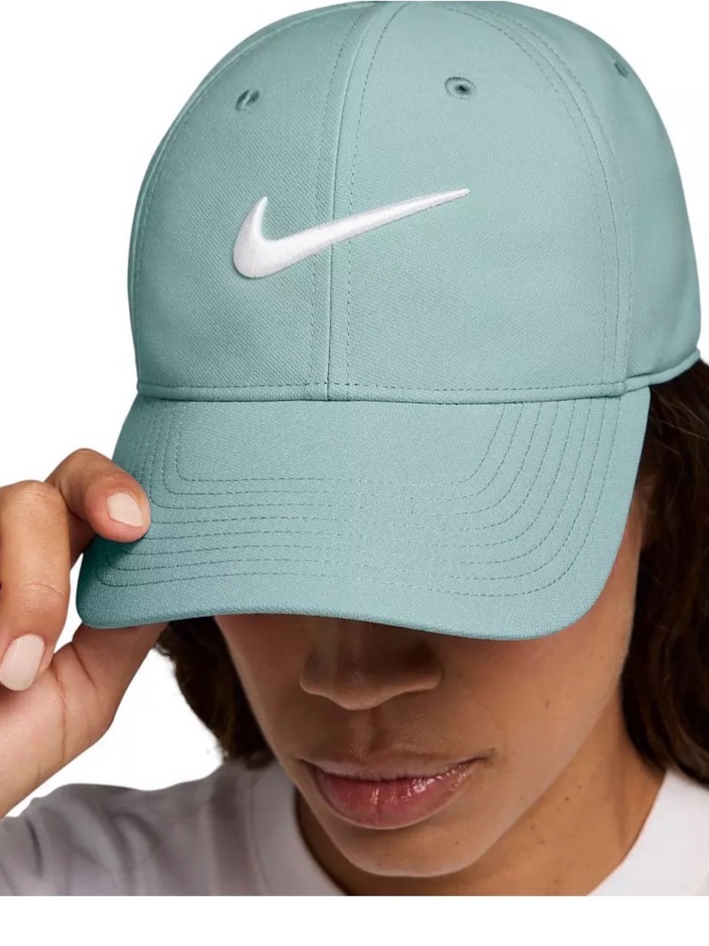 Nike Women's Light Teal Swoosh Baseball Cap